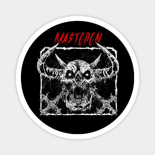 Skull Reverie Mastodon Magnet by Mutearah
